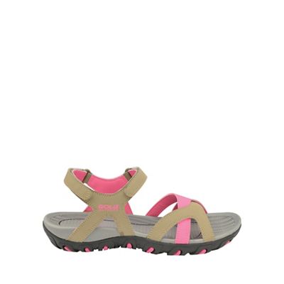 Taupe/pink 'Cedar' ladies slip on sandals